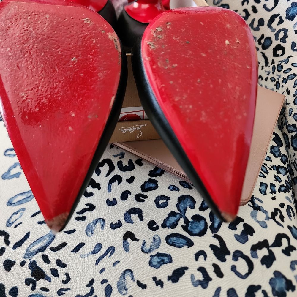 Christian Louboutin Black Apostrophy Pump 100 Nappa - Picture 3 of 5
